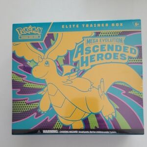 Pokemon Mega Evolution Elite Trainer Box  Ascended heroes Yellow and Teal